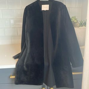 Velvet black blazer with pockets